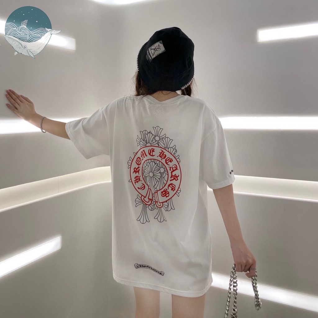 CHH Chrome Hearts T Shirts Classic Big Horseshoe Colored Cross Sanskrit Short Sleeve main image 0