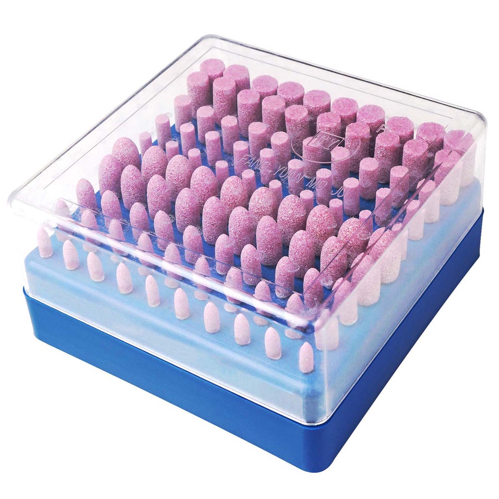 100pcs Abrasive Mounted Stone Grinding Wheel, 1/8” (3mm) Shank Head