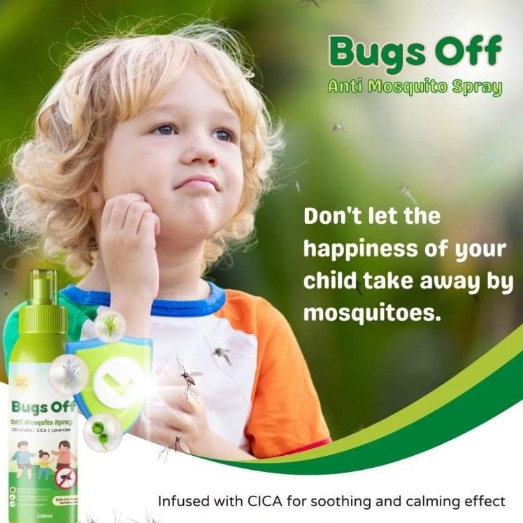 Bugs Off Anti Mosquito Spray with Citronella , Cica and Lavander 100ml