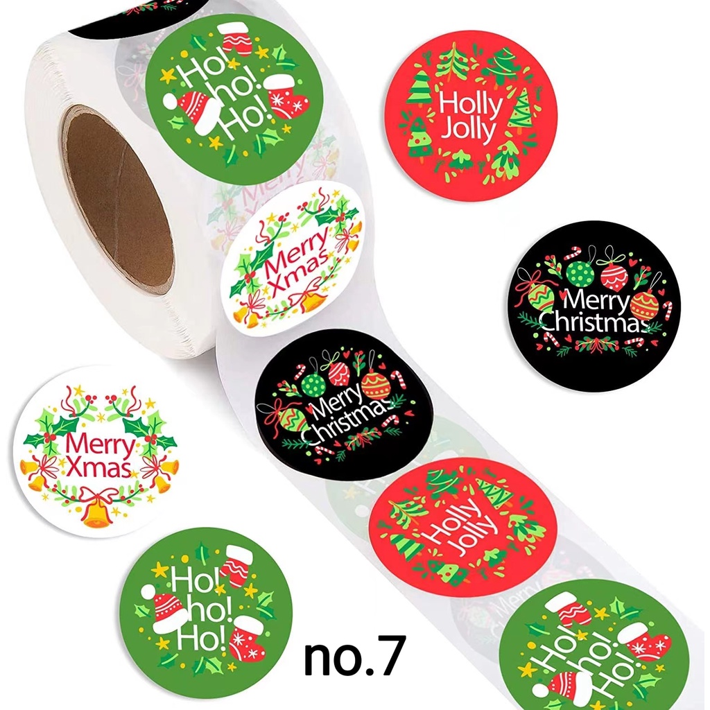 500pcs Merry Christmas Stickers Christmas Theme Seal Labels Stickers ...