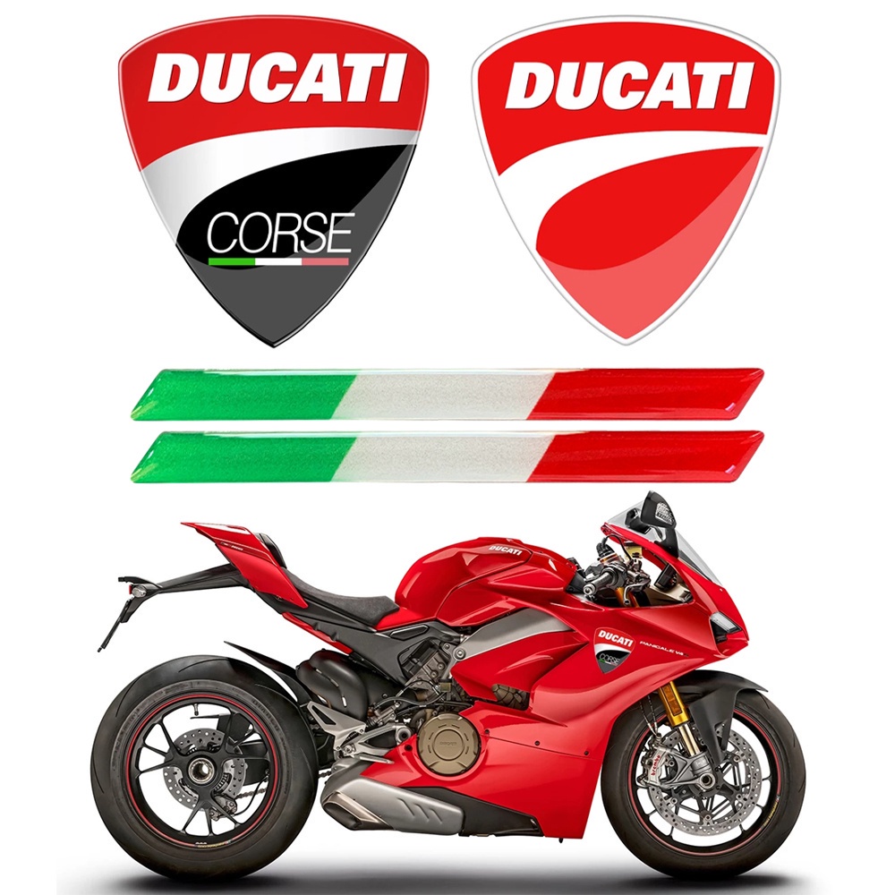 italia ducati emblem sticker design 3d resin sticker for motorcycle ...