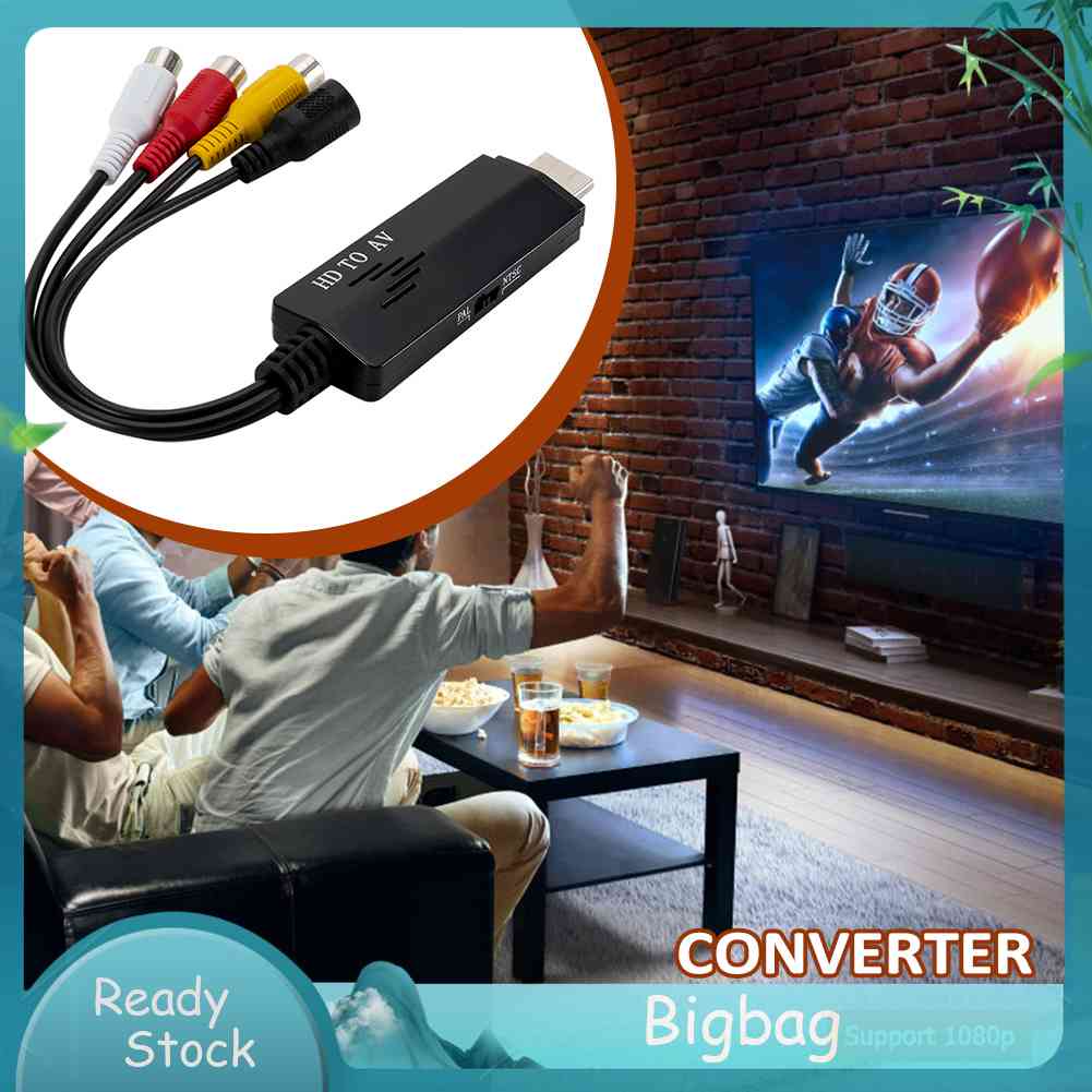 1080p Converter To Av Adapter Cable for TV Vhs Vcr Dvd Recorders Shopee