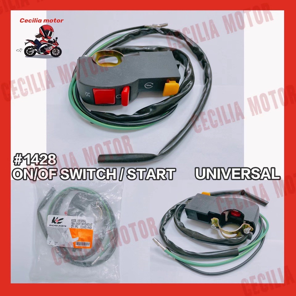 MOTORCYCLE ON/OFF SWITCH WITH STARTER UNIVERSAL | Shopee Philippines