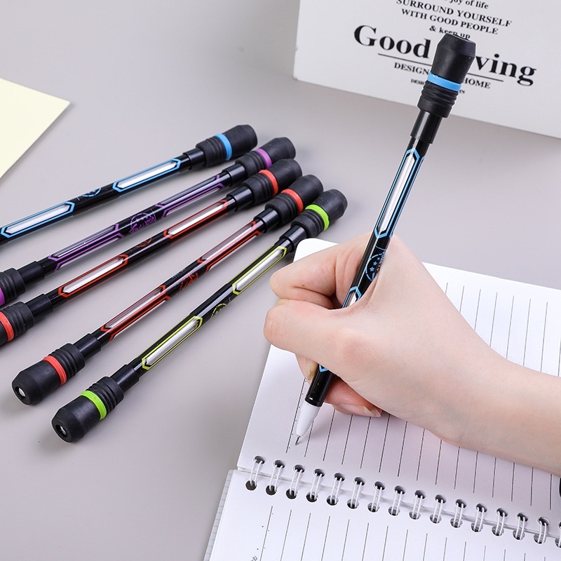 Spinning Pen With Light Rolling Finger Rotating balance Pen Refill ...
