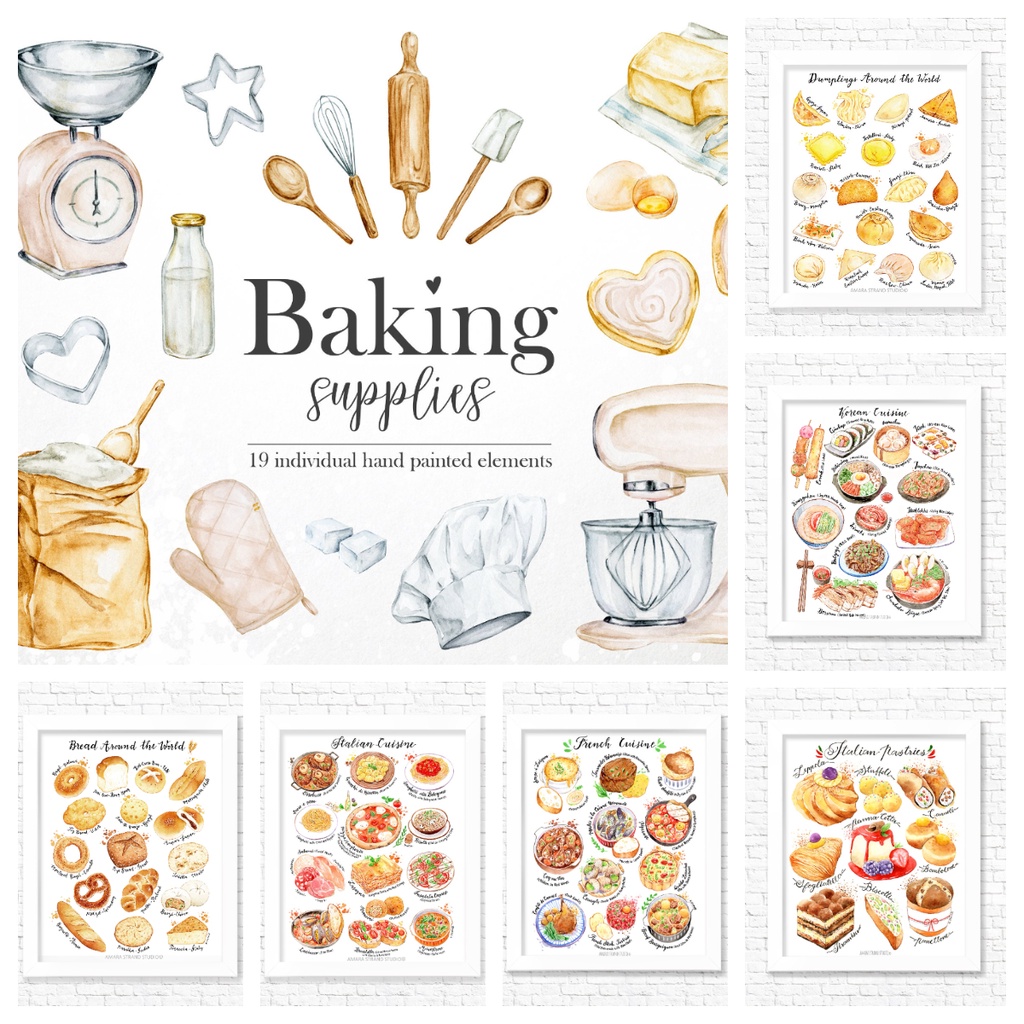 Juice drink Wall Art Canvas Painting art food breads baking supplies ...