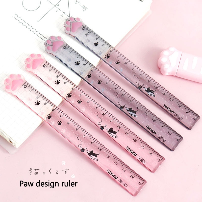 Patch Ruler Creative Transparent Ruler straight 15 cm measuring range ...
