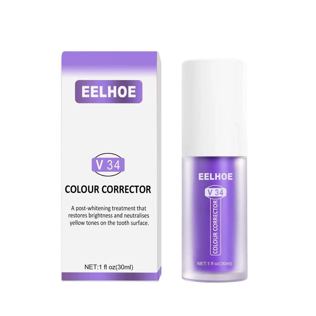 EELHOE V34 Purple Colour Corrector Tone Brightening Toothpaste 30ml