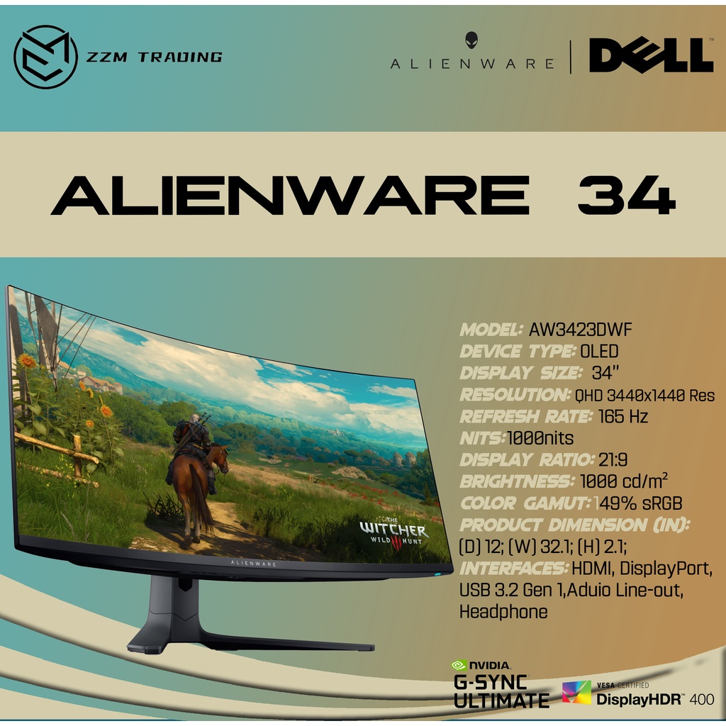 Alienware 27 Inch Gaming Monitor (AW2723DF) - Computer Monitors