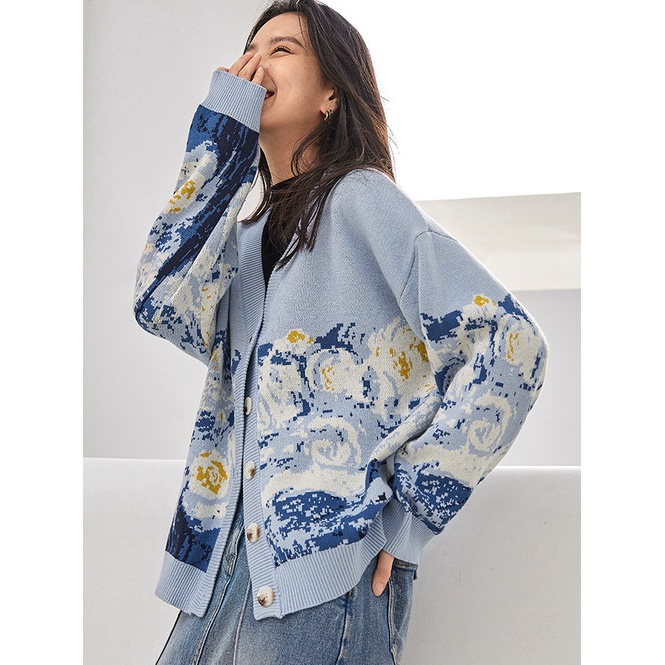 Lazy sweater, new, vintage, cartoon cardigan jacket  1396