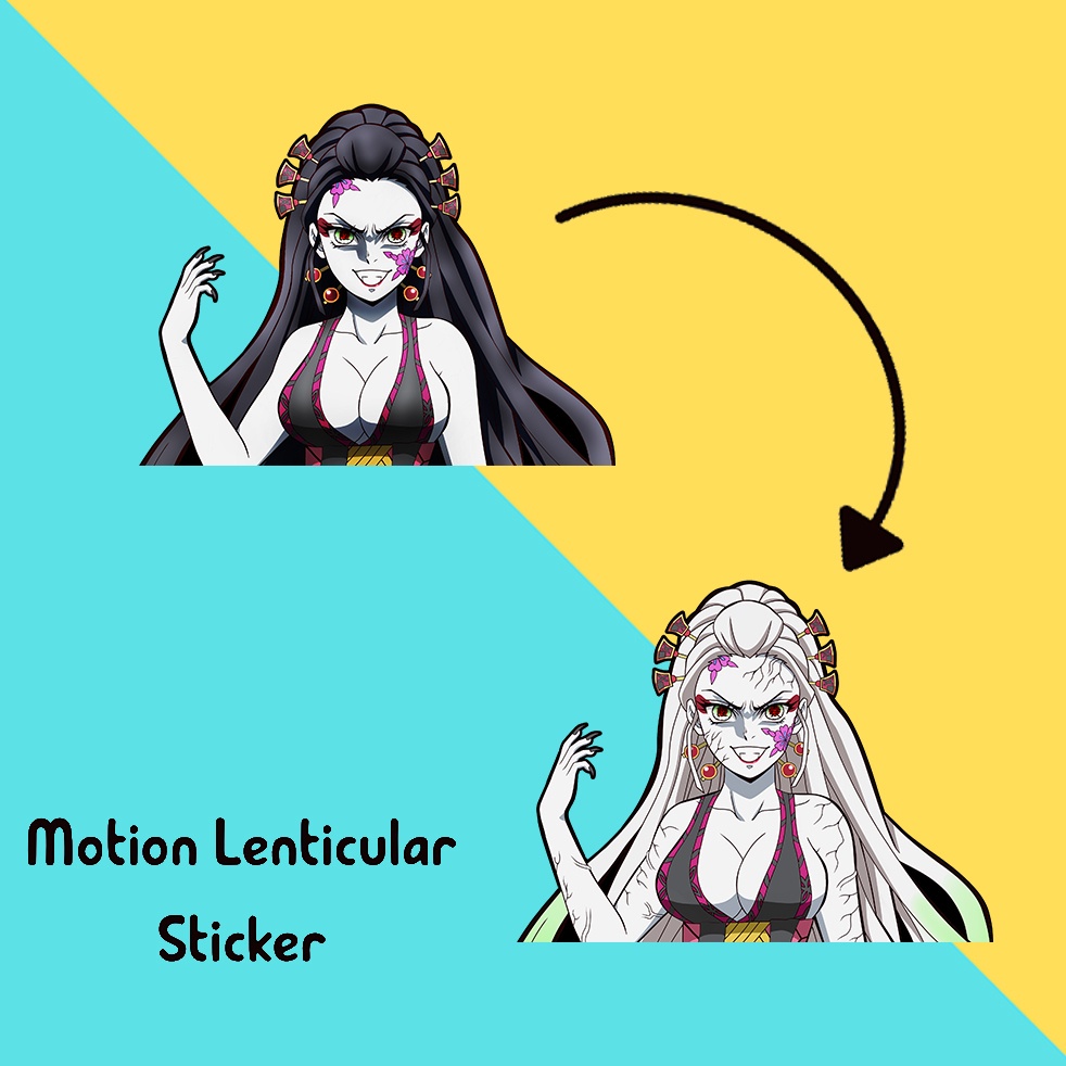 Daki Ume Demon Sticker Demon Slayer Anime Lenticular Motion Sticker ...