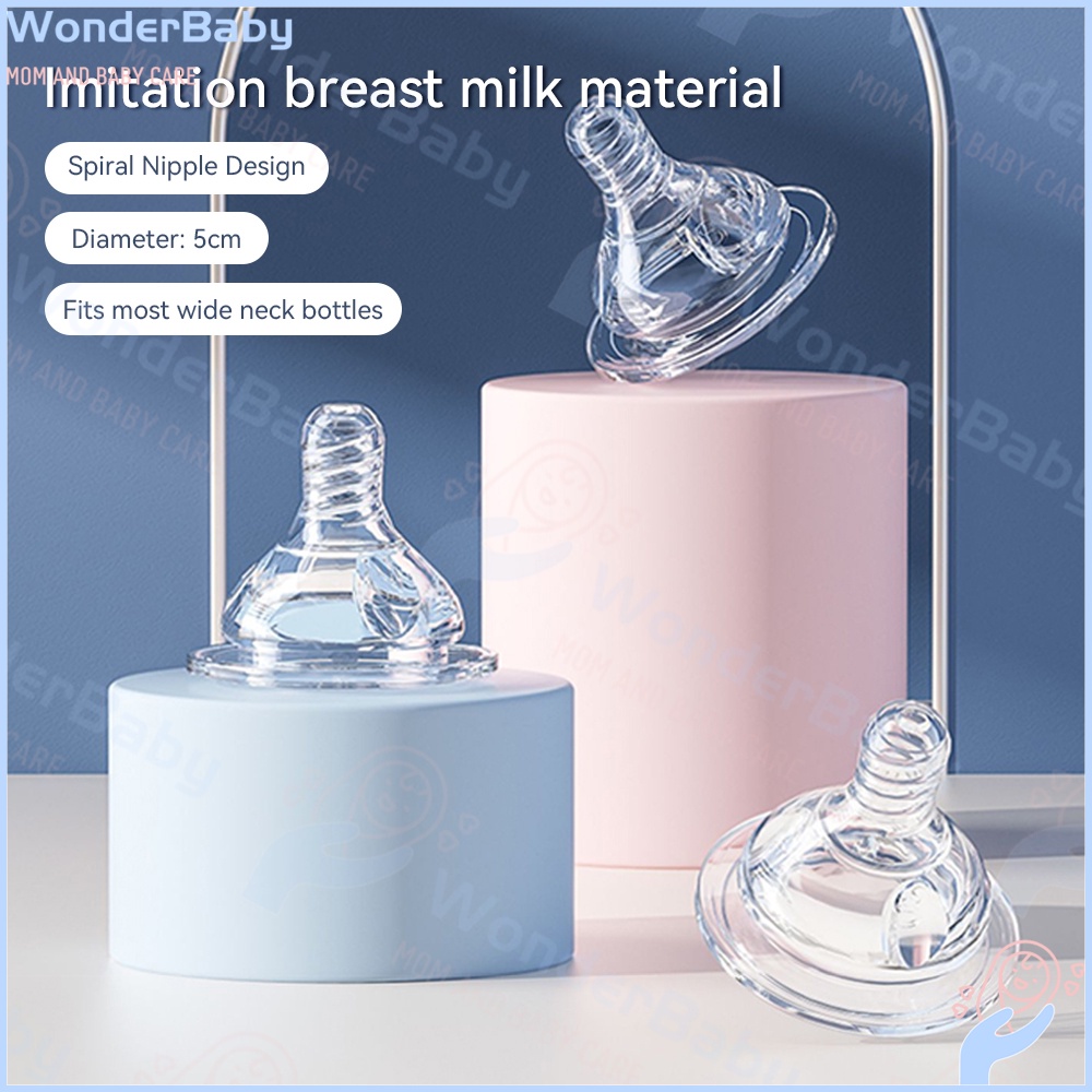 WD【COD】 Wide neck nipple imitation breast milk pacifier for baby ...
