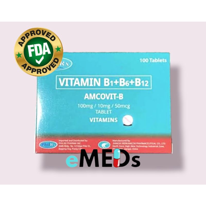 AMCOVIT B FORTE Vitamin B-complex Capsule B1+B6+B12 100's/box | Shopee ...