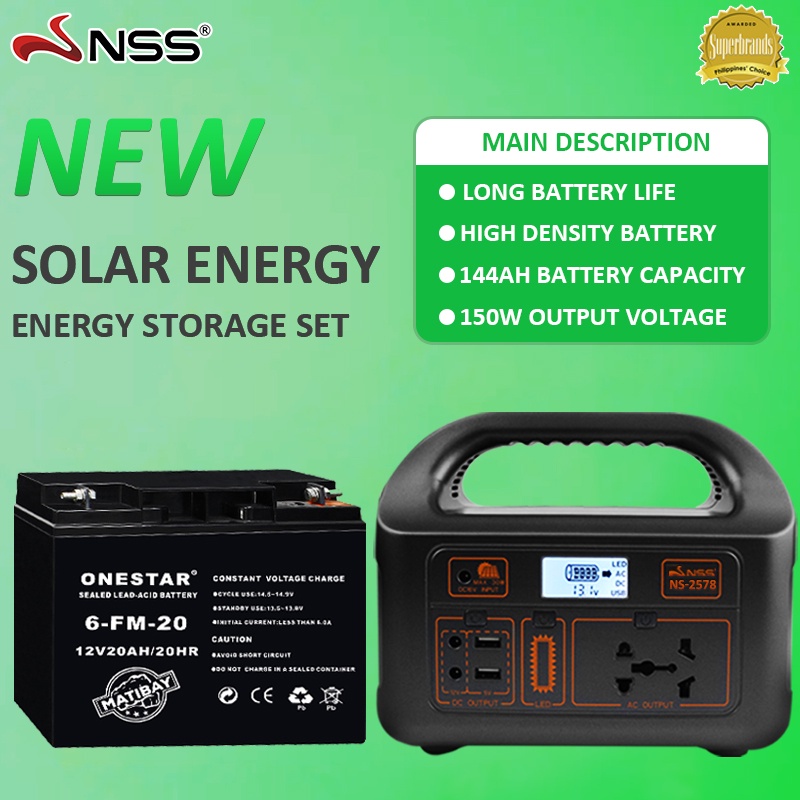 NSS Power Station set with Battery Generator 12000MA Hybrid Electric