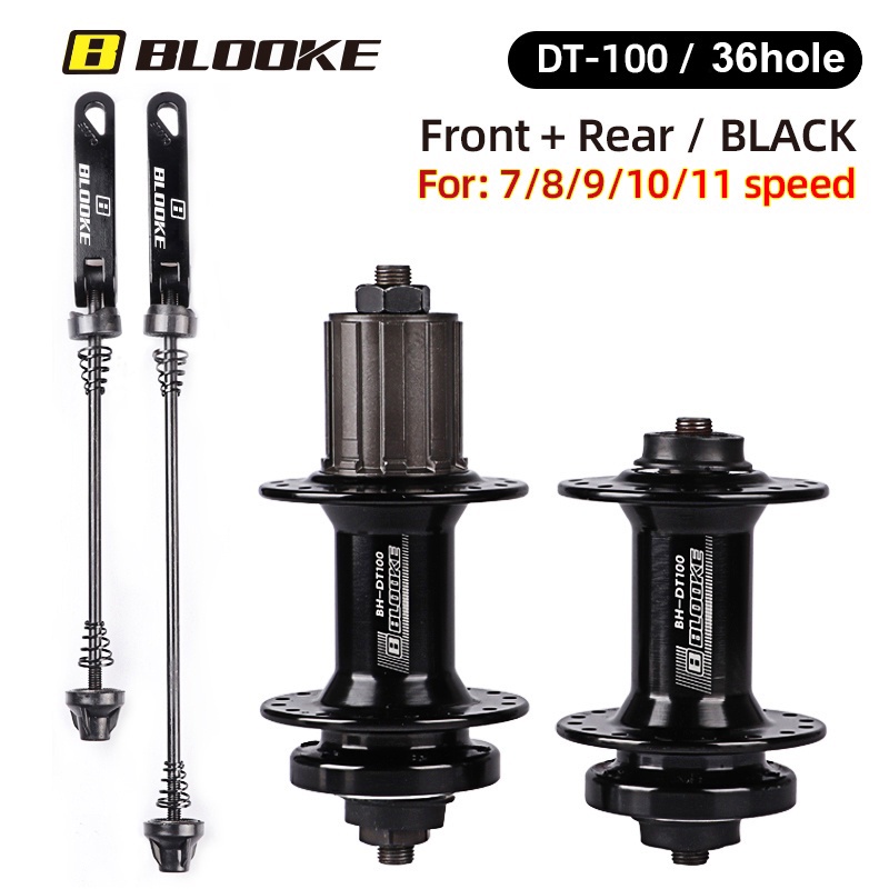 BLOOKE Hubs 32 Holes Mountain Bike Disc Hubs Front & Rear MTB Hub QR ...