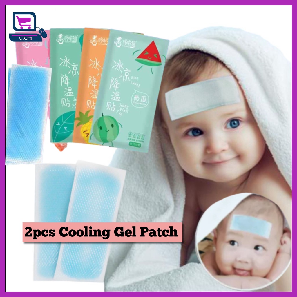 jasminechua 2Pcs Cooling Gel Patches Forehead Strips Cooling Gel Sheet