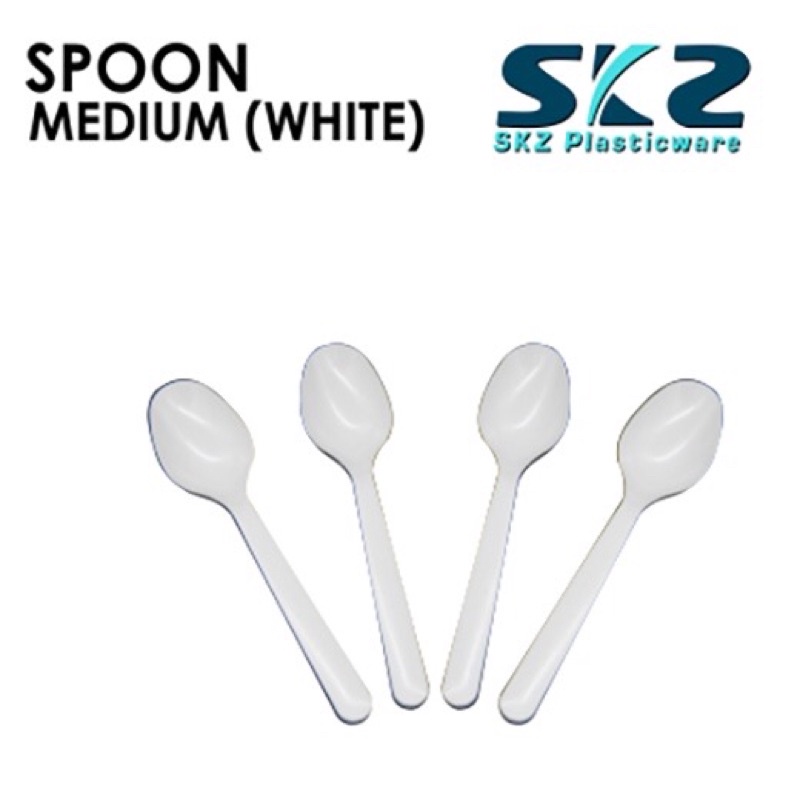 SKZ DISPOSABLE SPOON AND FORK spork MEDIUM WHITE 25PCS PER PACK
