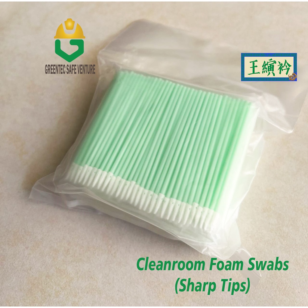 Cleanroom Foam Swabs Cleaning stick sharp tips 500pcs 3inch wiping 750 ...