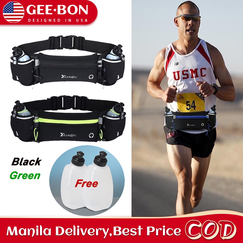 GEEBON Running Waist Pack Dual Pocket Sport Belt Waist Bag Running Bag