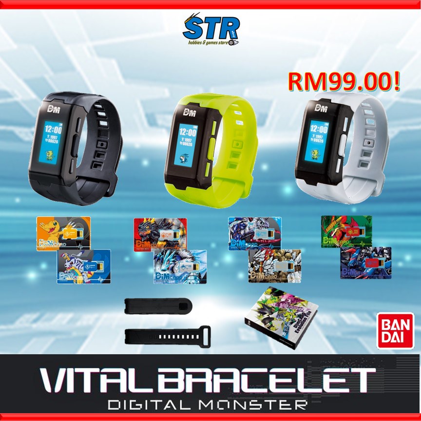 BANDAI Vital Bracelet Digimon Digivice Digital Monster / Dim Cards ...