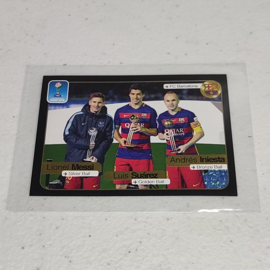 Lionel Messi, Luis Suarez, Andres Iniesta Panini Sticker FIFA 365 2017 ...