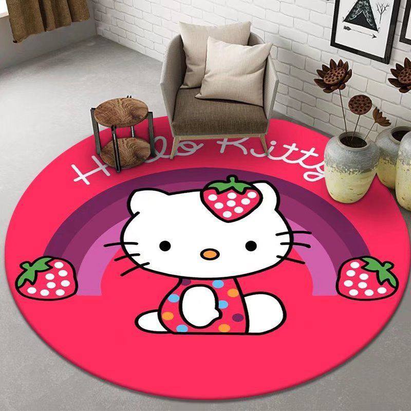 HelloKitty Tom & Jerry Round Rug Washable Luffy Round Mat Doraemon
