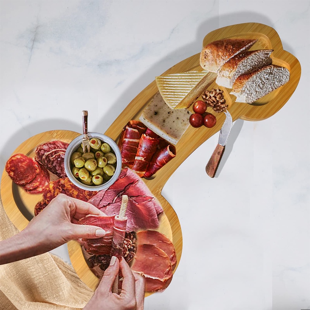 Planche à Fromage Et Charcuterie Novelty En Bois - Forme Humoristique - Plateau De Service