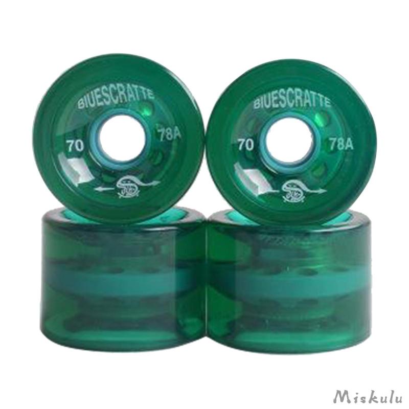 Paquete De 4 Rodamientos De Skateboard Duraderos Rueda DIY Longboard 70x51mm Transparente Sharpla Rueda De Rodamientos