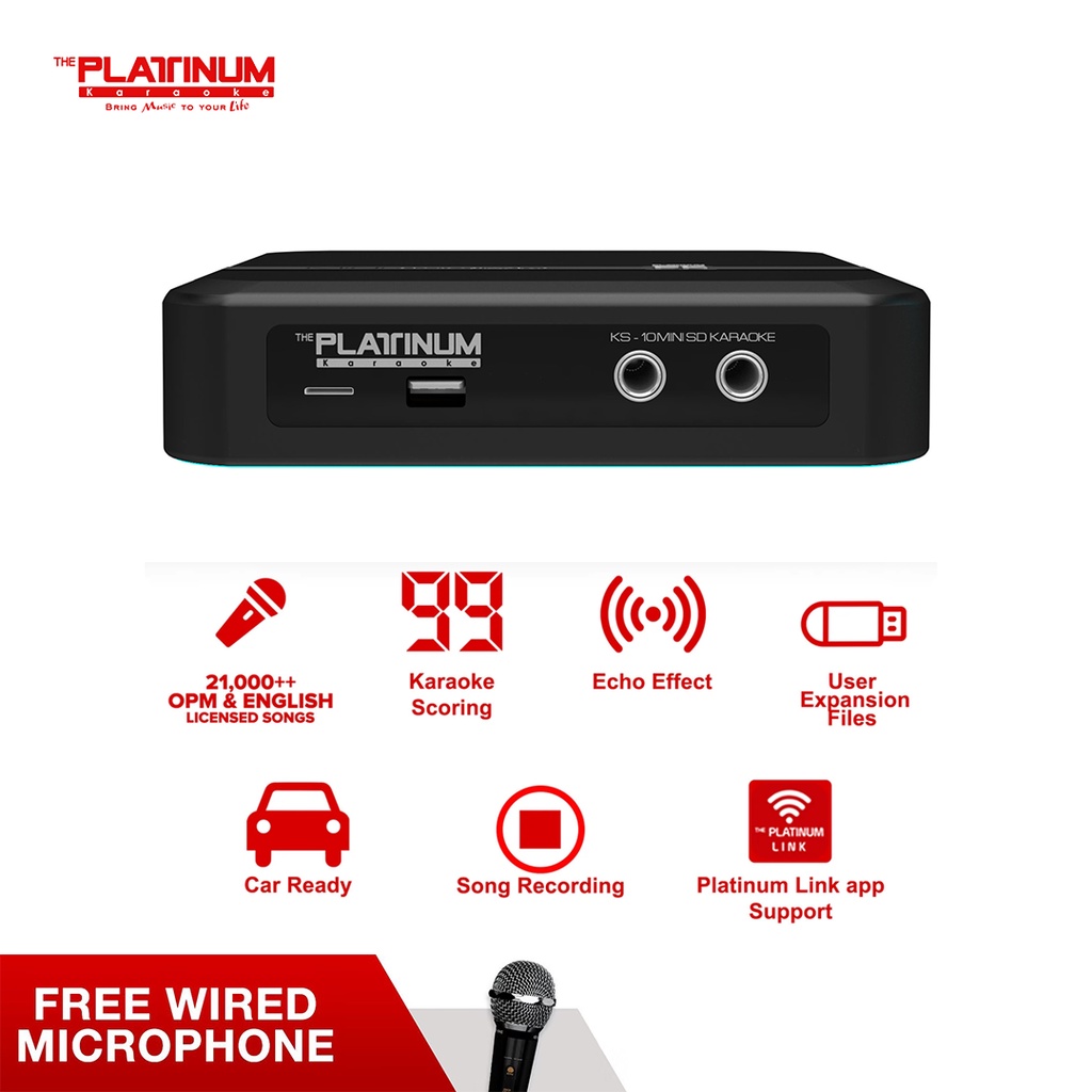 Platinum Karaoke KS10 Mini SD Player 21,000++ English and OPM Songs
