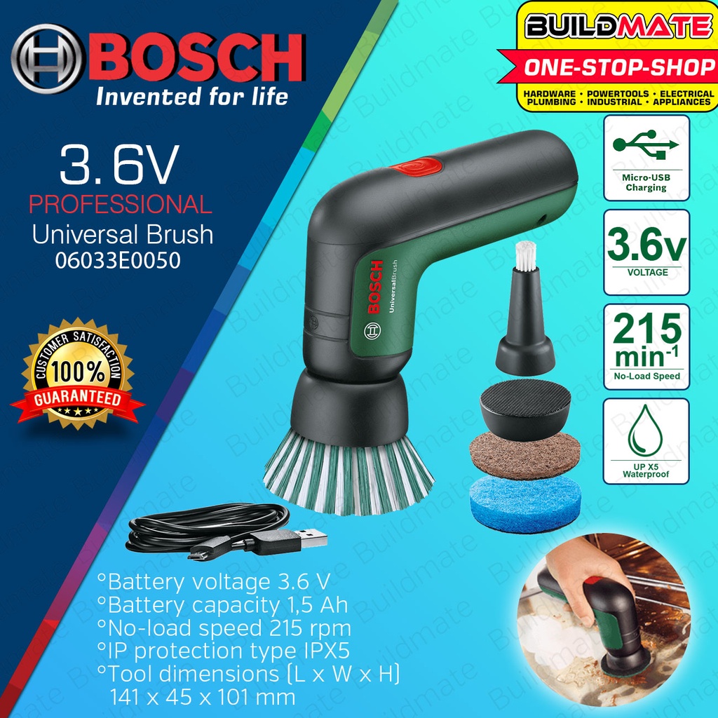BOSCH Cordless 3.6V Power Scrubber Universal Brush Asia Wireless 1.5Ah