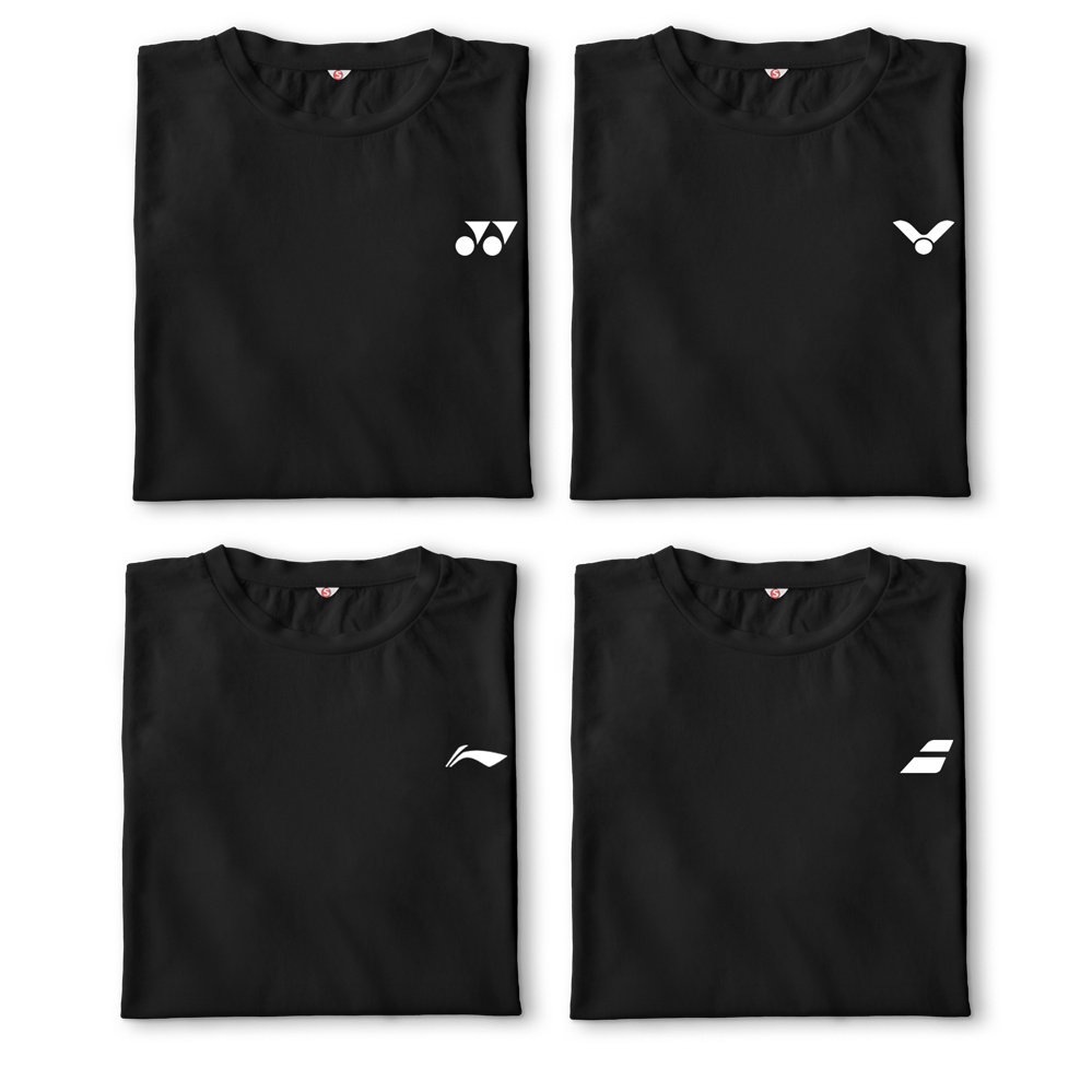 Black Badminton Shirt Drifit Yonex Victor Babolat Lining Unisex