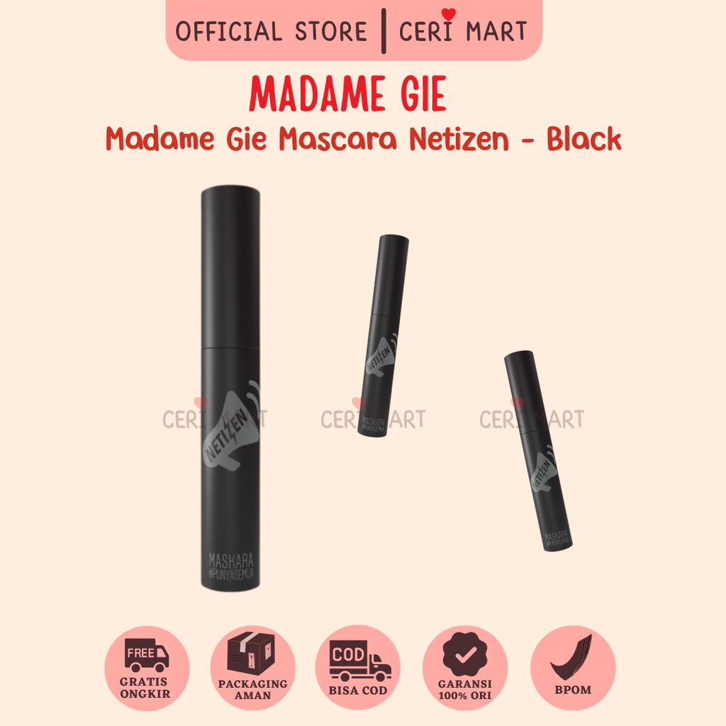 MATA Madame Gie Mascara Netizen Make Up Mascara Waterproof Nourishing ...