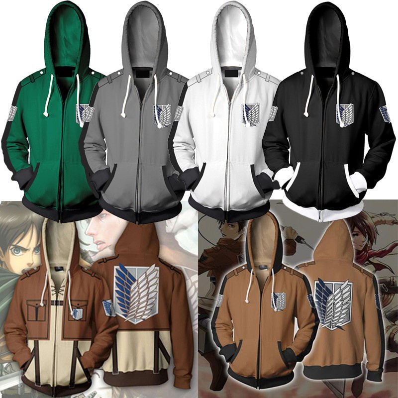 Attack on titan hoodie jacket sale