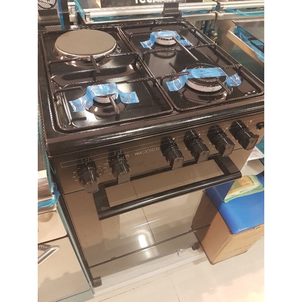 MARKES & MAXIMUS 50cm black GAS RANGE OVEN 3 gas + 1 electric hotplate