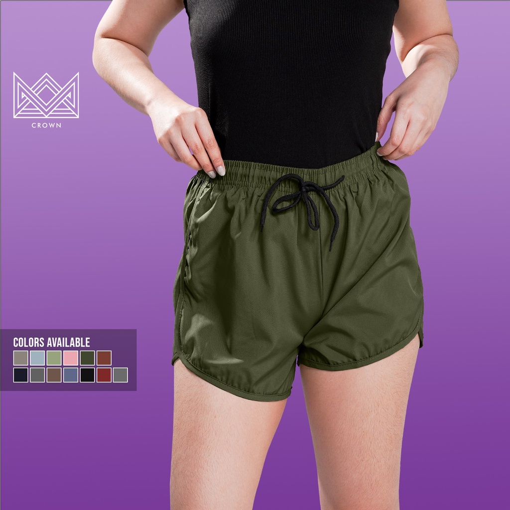 Crown Running Shorts for Woman Summer Korean Taslan Short for Women
