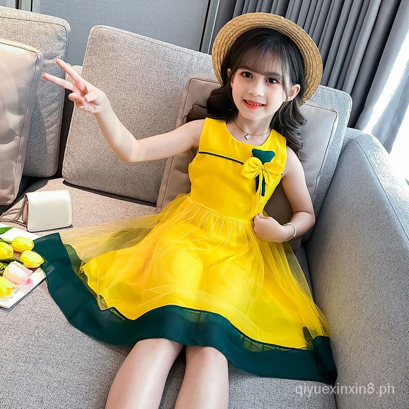 dress for kids girl 7 Girls' Sleeveless Chiffon Dress 5 Korean Summer ...