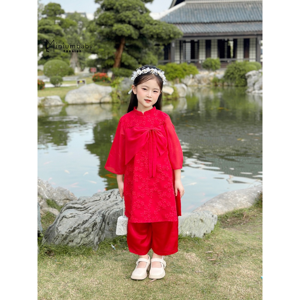 Green Ao Dai with Yellow Apricot Blossoms | Áo Dài Xanh Ngọc Mai Vàng E42 main image 0