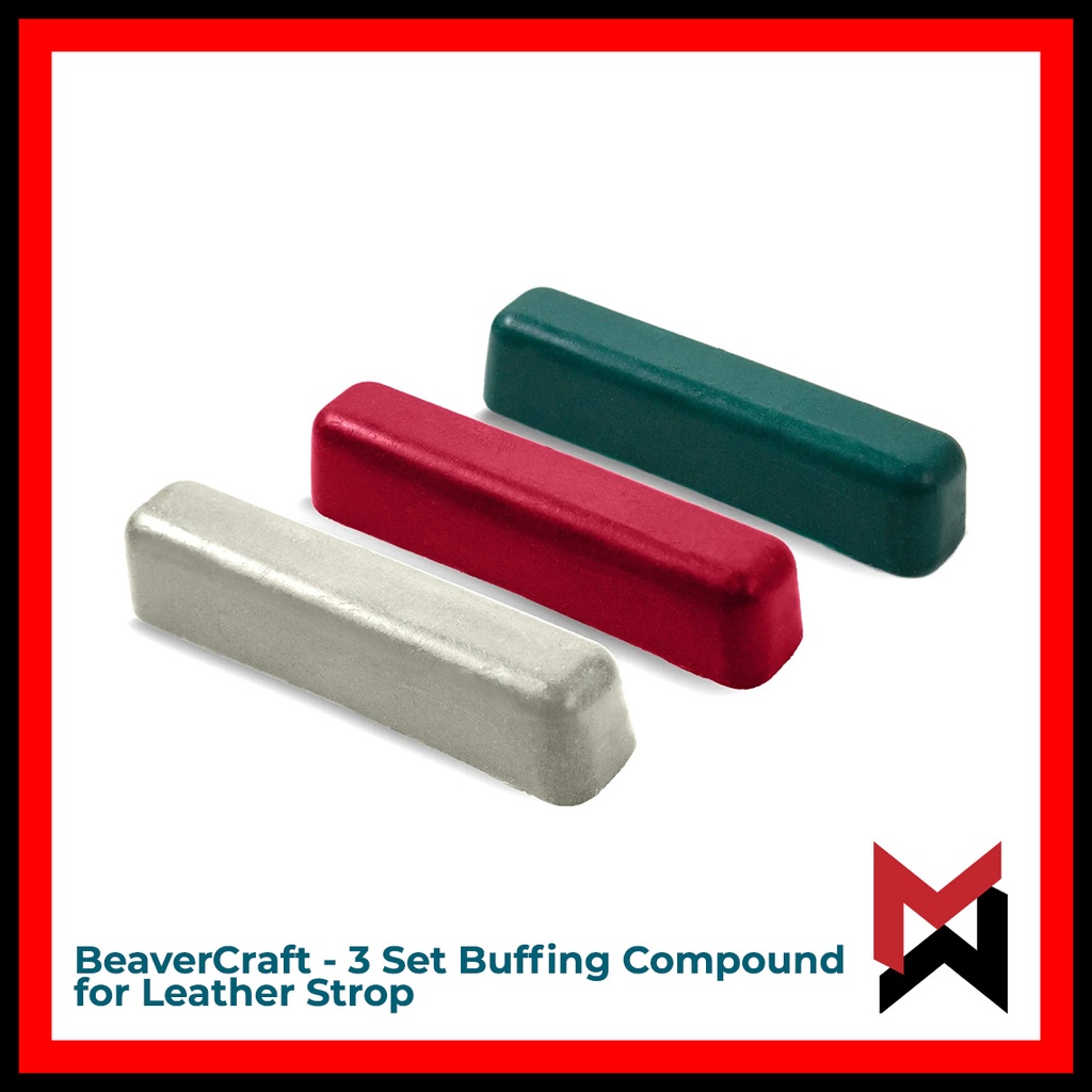 BeaverCraft Stropping Set of 3 Polishing Compound Buffing Compound