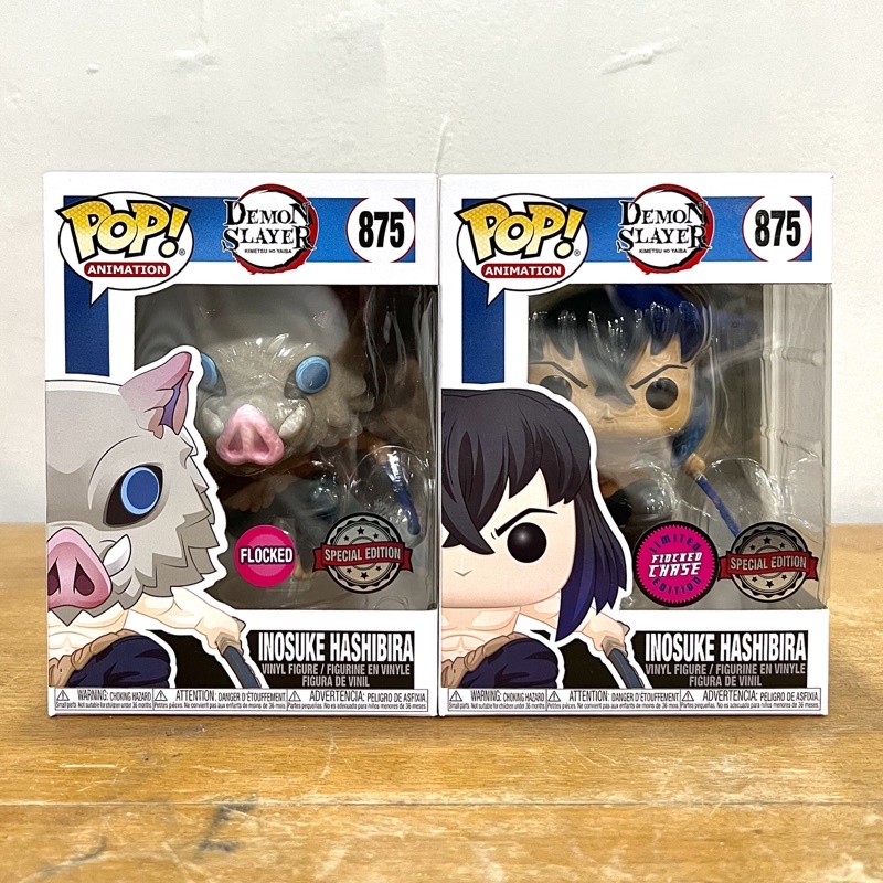 Funko Pop Animation Demon Slayer Kimetsu No Yaiba Inosuke Hashibira Flocked Chase Bundle Se 9077