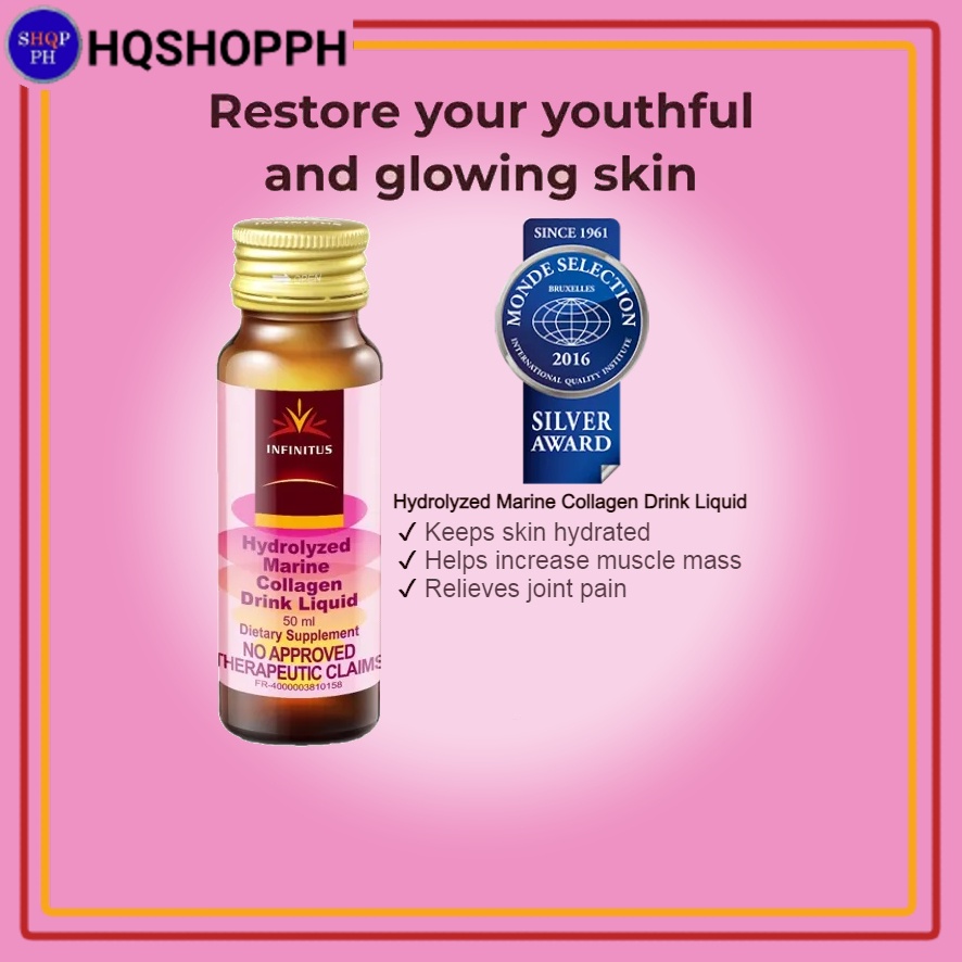 1 bottle Hydrolyzed Marine Collagen Drink Liquid Dietary Supplement