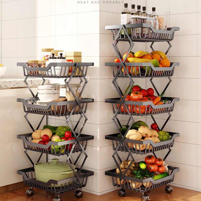 Steel Vegetable Rotating Rack Kitchen Spice Shelf Storage Organizer ...