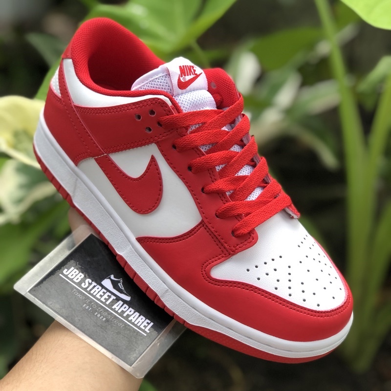 Nike dunk low outlet red white