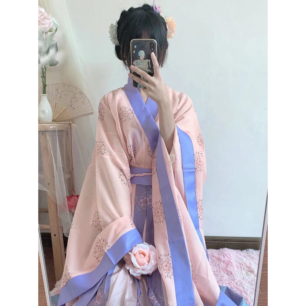 Yi Cabinet Original Hanfu Female Sunset In Whale Wei Jin Style Big ...