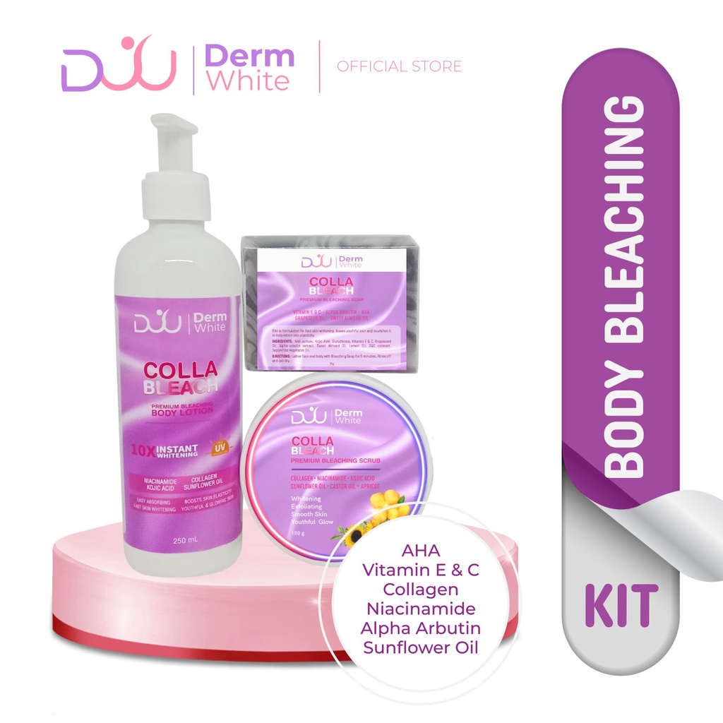 DermWhite Premium Body Bleaching Kit (With AHA + Vitamin E & C