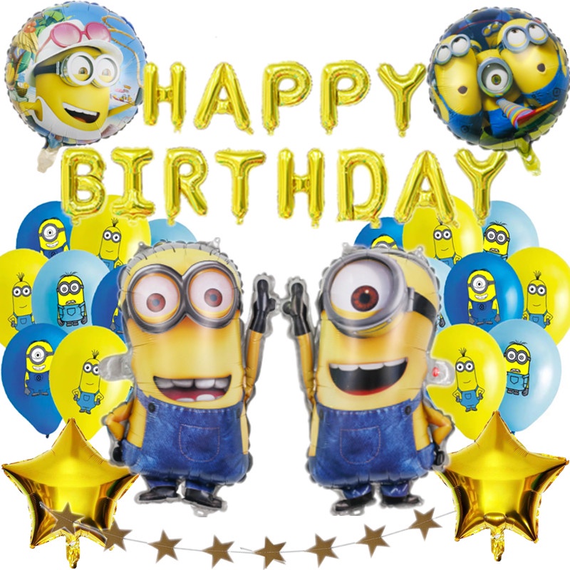 Minions Balloons Party Decorations Theme Minions Balloons Table Cover 