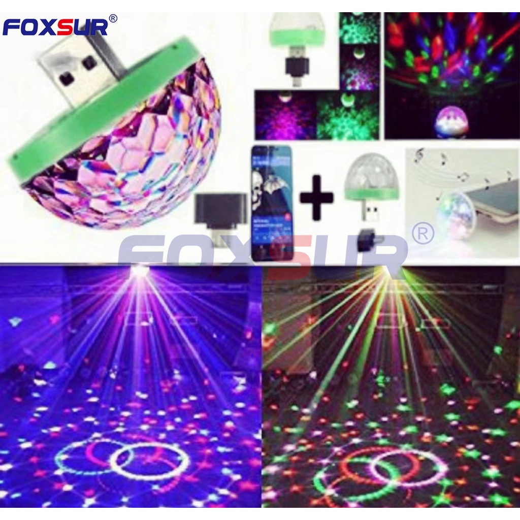 100 Original Lucky Mini Disco Party USB Colorful Neon Lights Car