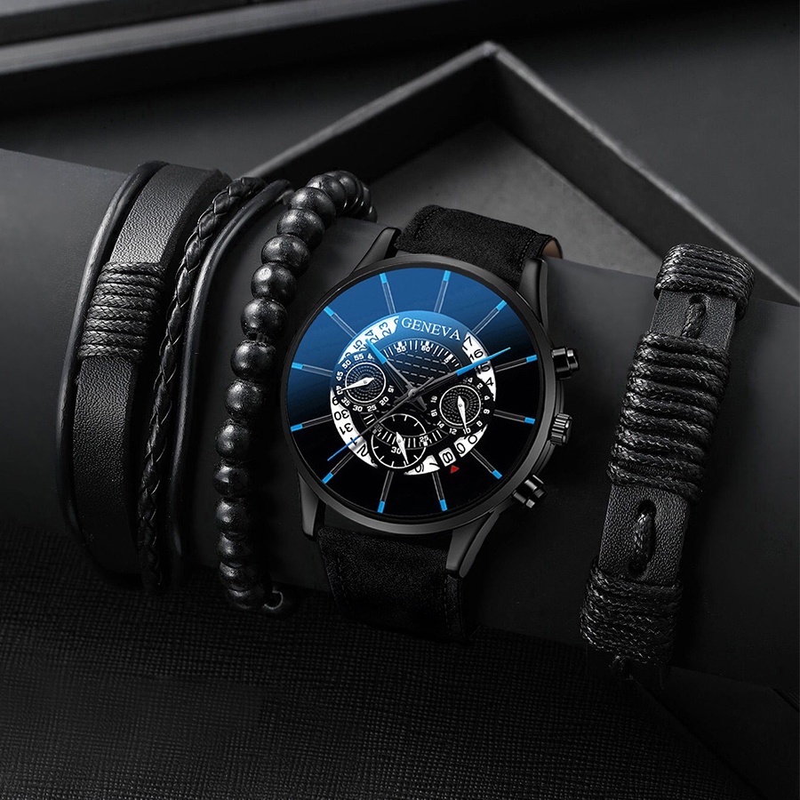 Geneva men's sport watch. Multifunction outlet face.