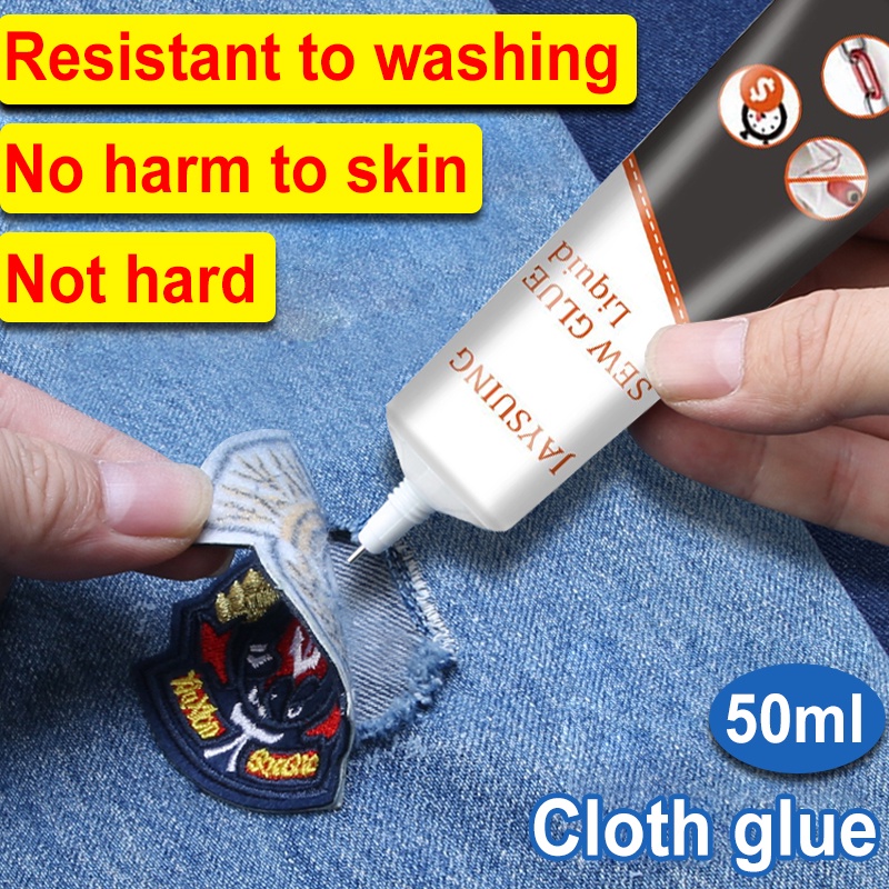 Fabric Sewing Glue 50ml Multi Purpose Fabric Glue Quick Bonding Fast Dry Permanent Adhesive 4454