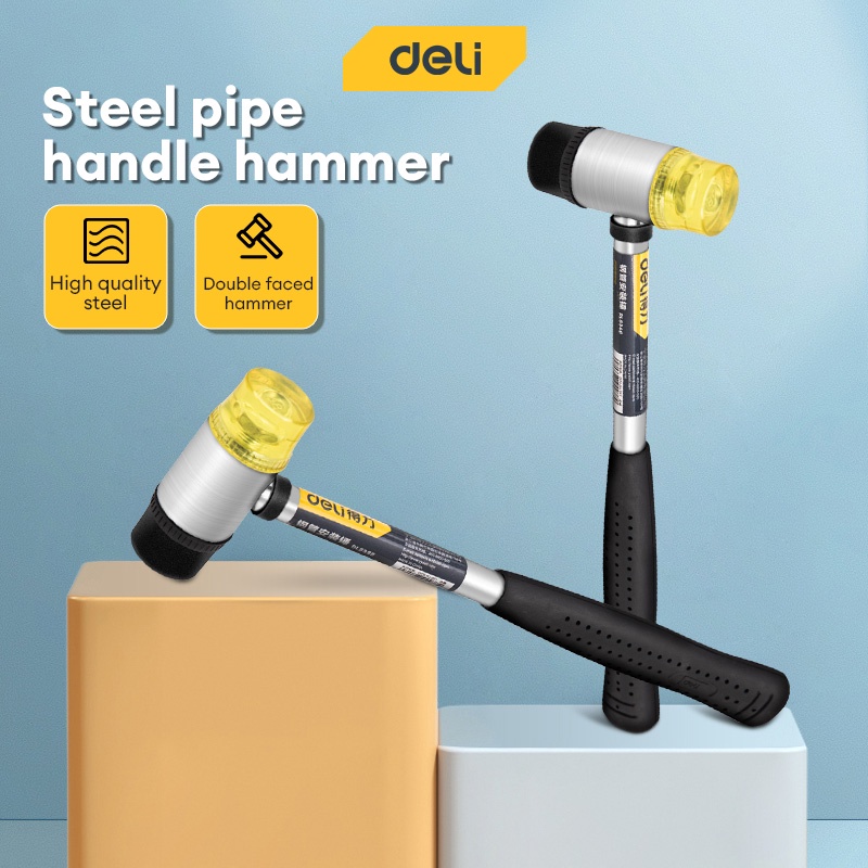 Deli Rubber Hammer Double Head Hammer Rubber Mallet Hammer For Tile