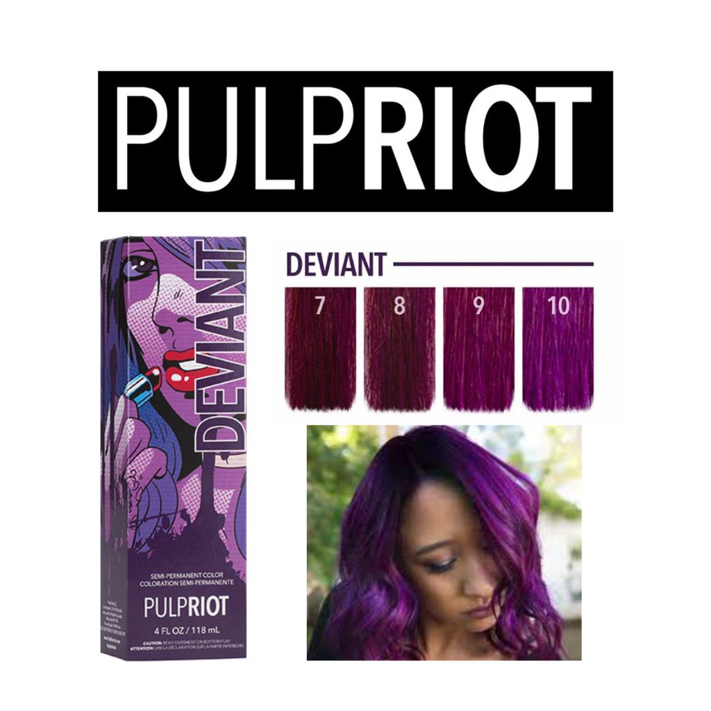 Pulp Riot Deviant purple magenta hair color semi permanent dye Shopee