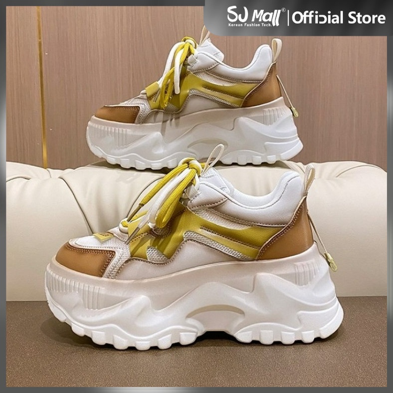 Korean Chunky Sneakers High Cut Rubber Shoes For women | Shopee Philippines